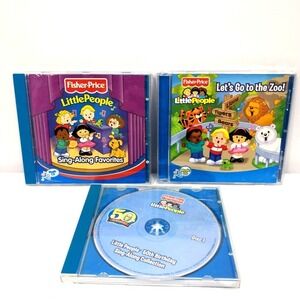 VTG Fisher-Price Little People 3 CD Lot Sing-Along Favorite Zoo Silly Songu 2008